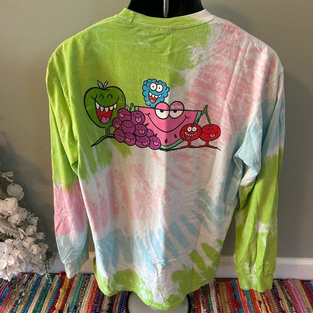 y2k Jolly Rancher Tie Dye Shirt Long Sleeve Fruit Candy 2000s Vintage Large